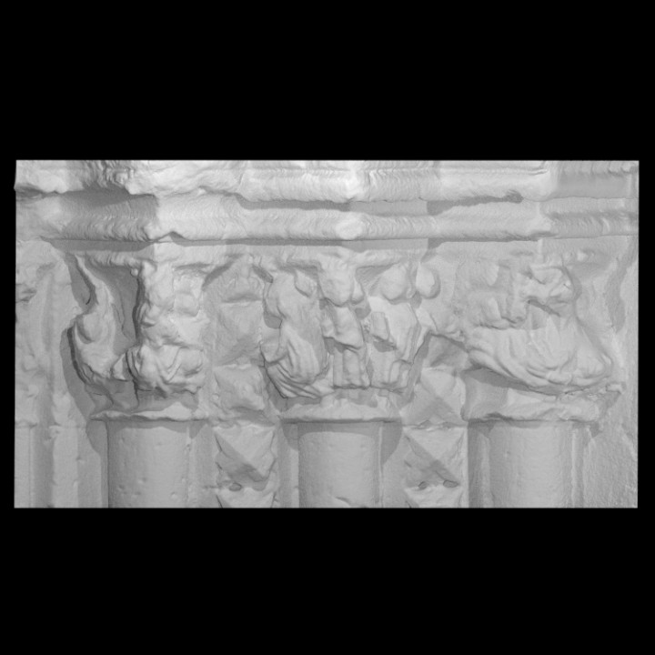 capiteles Papa Noel mar brihuega escanear medieval capitales 3D print model - Mito3D