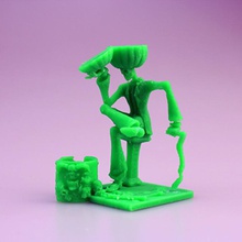 memento mori fan Kunst Figur Tod 3d print model - Mito3D