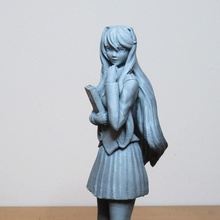 doki literature club - yuri fan art anime cute game girl horror japanese manga model school toy knife creepy fanart uniform ddlc voilet 3d print model - Mito3D