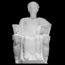ausgezeichnet Etrusker Scan Stuhl Löwe römisch Skulptur Statue Symbol Grab Frau 3dprint edel 3dscan Sitz Urne geflügelt Lehm Beerdigung Reich 3d print model - Mito3D
