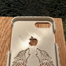 Iphone 8 caso bainha Lobos uivando maçã aparelhos eletrônicos iphone8 + iphone 3d print model - Mito3D
