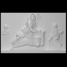relief mithras killing bull scan god mythology roman 3d print model - Mito3D