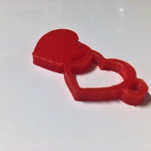cuore chiave catena moda Accessori regalo portachiavi 3d print model - Mito3D