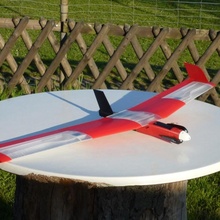veloz vermelho varrido asa rc aparelhos eletrônicos avião voadora sweptwing 3d print model - Mito3D