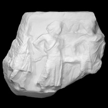 trionfale processione dioniso 1 scansione Dio Grecia greco mitologia scena frammento 3d print model - Mito3D