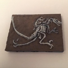 velociraptor miniatura fóssil openlock tampo mesa dinossauro masmorras fantasia rpg esqueleto terreno Dragões masmorra descobridor 3d print model - Mito3D