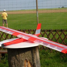 rosso cigno rc volare ala gadget elettronica aereo flyingwing 3d print model - Mito3D