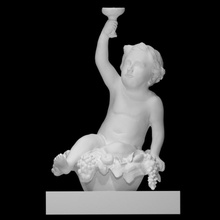 gis Varredura outono escultura criança querubim estação alegoria 3d print model - Mito3D