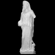 statuetta sacerdotessa scansione antico Grecia 3d print model - Mito3D
