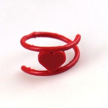 kalp spiral yüzük mücevher reçine gün Yarışması b9 Sevgililer 3d print model - Mito3D