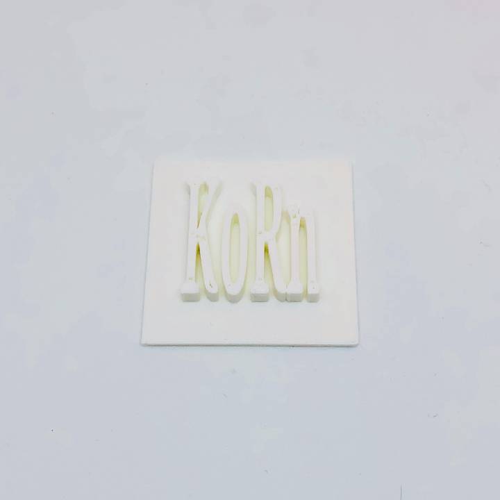 korn Logo Ventilator Kunst 3D print model - Mito3D