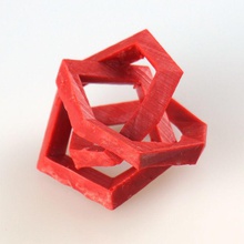 tore noeud forme polygonale bijoux résine concurrence b9 valentines day 3d print model - Mito3D