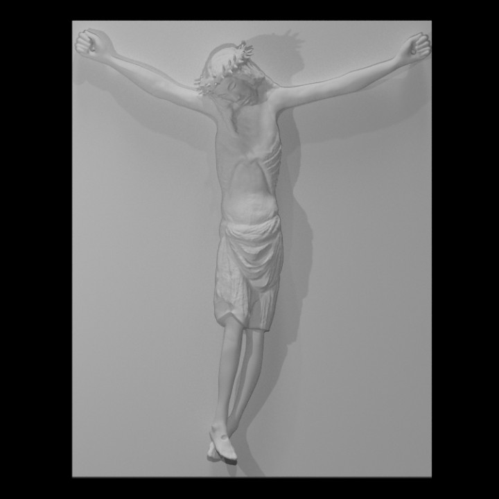 relief crucifixion jesus base scan religion 3D print model - Mito3D