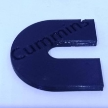 cummins logo fan art trucks 3d print model - Mito3D