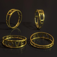 amor anillo archivo soporte moda accesorios concurso b9 san valentín día 3d print model - Mito3D