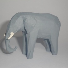 poly Elefant Spielzeuge Spiele Tiere 3dprinted Meshmixer Low Poly exoticanimal 3d print model - Mito3D