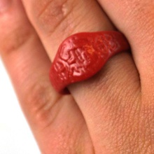 mens san valentín anillo grabado corazones joyería resina concurso b9 día 3d print model - Mito3D