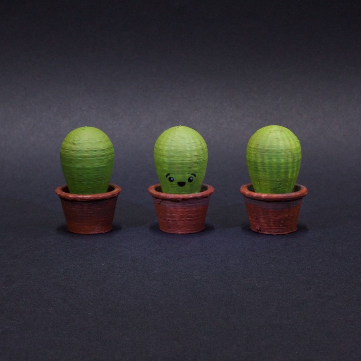 cacto Kawaii brinquedos jogos fofa plantar brinquedo juguete planta 3D print model - Mito3D