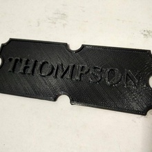 Thompson plaque jardin décoration mur 3d print model - Mito3D