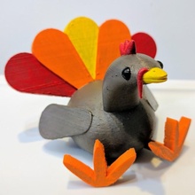 wild turkey toys & games tinkercad davinci3d paintingbythenumbers 3d print model - Mito3D