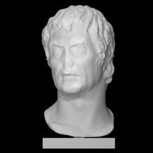 busto sulla escanear Ejército romano gobierno general estadista guerra civil reforma 3d print model - Mito3D