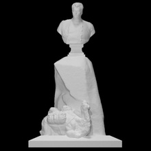 nikolay mikhaylovich przhevalsky pedestal scan russian monument explorer 3d print model - Mito3D