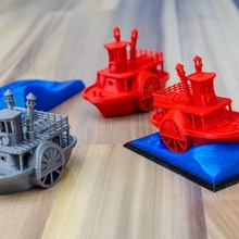 paddle-wheel steamboat display stand toys & games boat children float kids river toy water bath wheel wave kid steam paddle floats bathtub swims steamer 3d print model - Mito3D