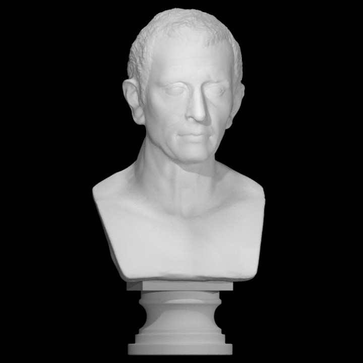 busto julio César escanear romano 3D print model - Mito3D