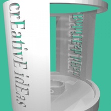curved lithophane stand tinkercad 3d print model - Mito3D