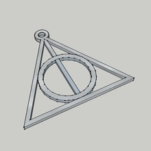 Harry çömlekçi ölümcül Hallows Sanat tasarım mücevher film kolye Harrypotter 3d print model - Mito3D