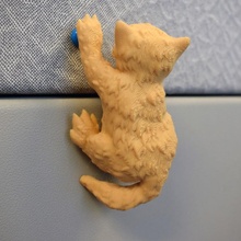 climbing wall cat decoration toys & games office thumb pushpin cubicle kitty deco tack climb hang 3d print model - Mito3D