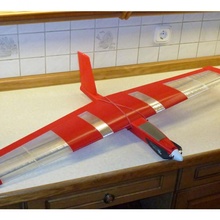 speedy red midi swept wing gadgets & electronics airplane plane rc flyingwing sweptwing 3d print model - Mito3D