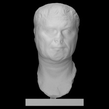 cabeza romano hombre escanear 3d print model - Mito3D