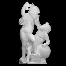 cupid fighting scan box classic coin fight greek helmet mythology roman sculpture statue money religion 3dprint 3dscan 3d print model - Mito3D