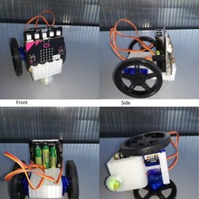 micro robot chassi educación robots microbit BBC Micro Bit servos 3d print model - Mito3D