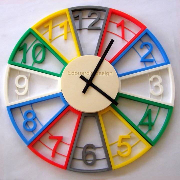 3d printable clock & garden hour color pointer 3D print model - Mito3D