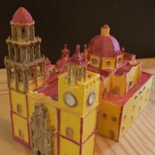 bazilika guanajuato mimari bina Ortaçağa ait Meksika İspanyol tapınak şakak mabet minyatür kilise kale katedral dönüm noktası Katolik 3d print model - Mito3D