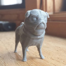 pug figurine toys & games 3d print model - Mito3D