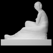 seated girl scan 3d print model - Mito3D