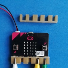 micro bit crocodile clips titulaire soutien éducation électronique microbit BBC Micro Bit 3d print model - Mito3D