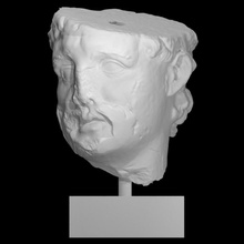 head hellenistic ruler scan man 3d print model - Mito3D