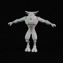 minotauro criatura conceito arte fan art lowpoli 3d print model - Mito3D