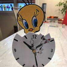 clock titi & garden horloge 3d print model - Mito3D