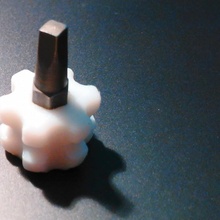tiny screwdriver handle 1 4 bits spare parts 3d print model - Mito3D