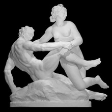 satyr nymph scan wrestling 3d print model - Mito3D