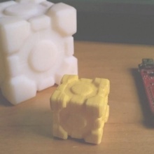 Arkadaş depolama küp Bahçe Kutu konteyner Makerbot model Ölçek oyuncak portal desteksiz Companioncube Solidworks 3d print model - Mito3D