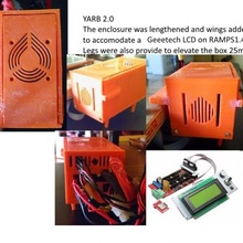 yarb lcd artilugio electrónica 3d impresora recinto rampas caja caso funda 14 3d print model - Mito3D