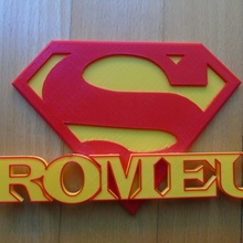 romeu Superman ventilateur art symbole simbolo superhomem 3d print model - Mito3D