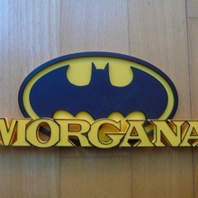 morgana batman ventilateur art noms Simbolo Batman symbolbatman 3d print model - Mito3D