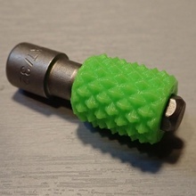 stubby knurled hex bit driver & garden tools hexbit hexbitdriver 3d print model - Mito3D